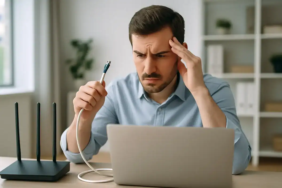 Instabilidade na internet fibra: causas e correções