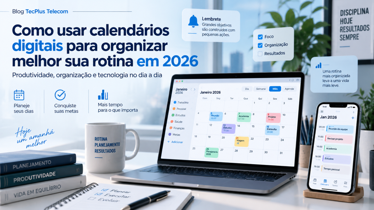 Como usar calendários digitais para organizar melhor sua rotina em 2026